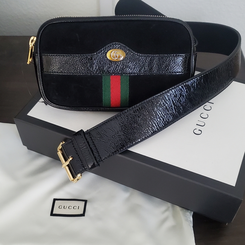 💯% Authentic Gucci Ophidia Belt Bag Suede